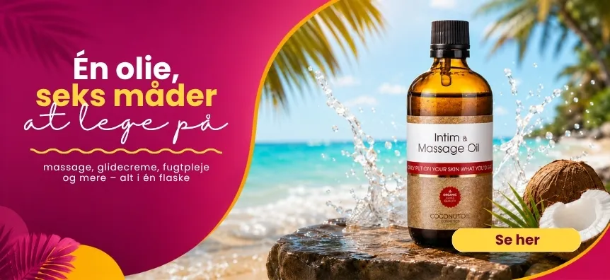 Spiselig økologisk massageolie for trygheden i dine intime øjeblikke - lovesexshop.dk sex shop