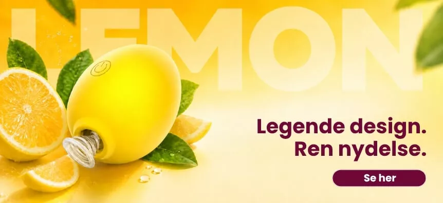 Citronformet klitorisvibrator med legende citrusdesign | Lovesexshop.dk sex shop