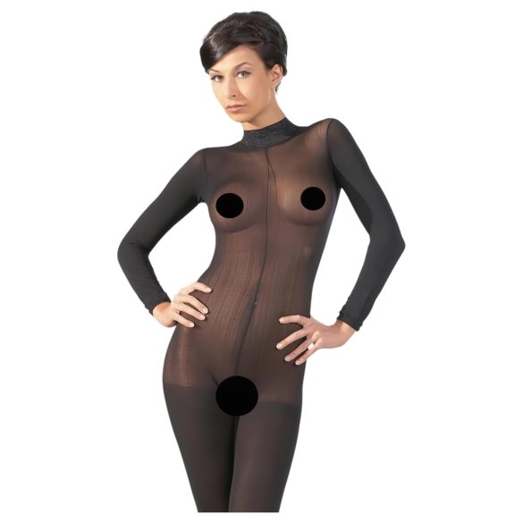 NO:XQSE - bodystocking - eksklusiv - sort - XL/XXL