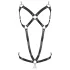 ZADO - læder harness body med kæde - sort (S-L)