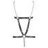 ZADO - læder harness body med kæde - sort (S-L)