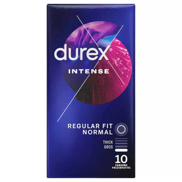 Durex Intense - riflet og prikket kondom (10 stk)