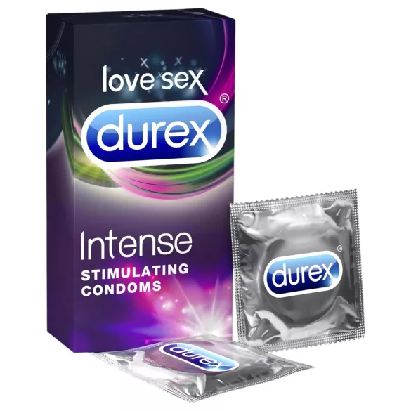 Durex Intense - riflet og prikket kondom (10 stk)