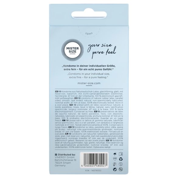 Mister Size tynd kondom - 47mm (10 stk)