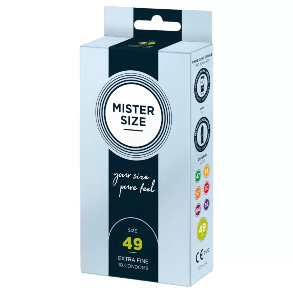 Mister Size - tynd kondom - 49mm - 10 stk