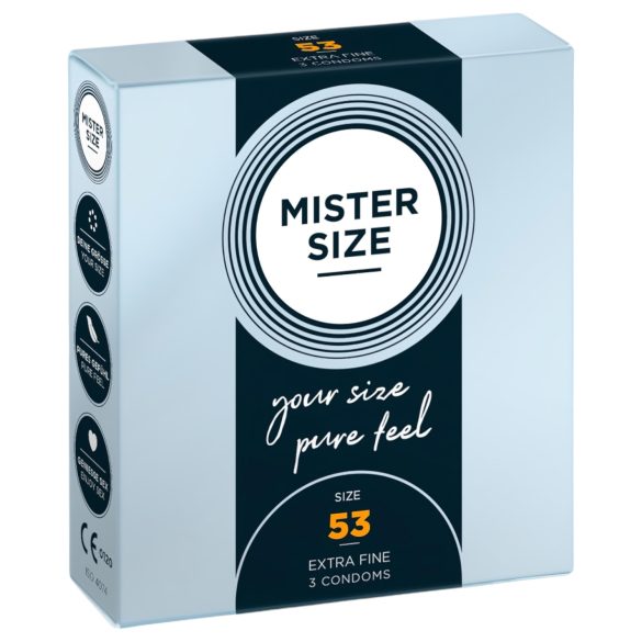 Mister Size - kondom - ekstra tynd - 53mm (3 stk)