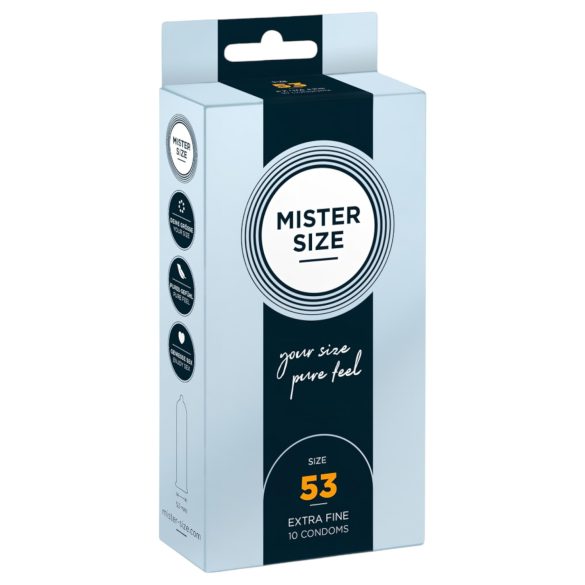 Mister Size - kondom - tynd - 53mm - 10 stk