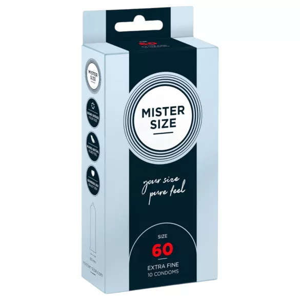 Mister Size - kondom - ekstra tynd - 60mm - 10 stk