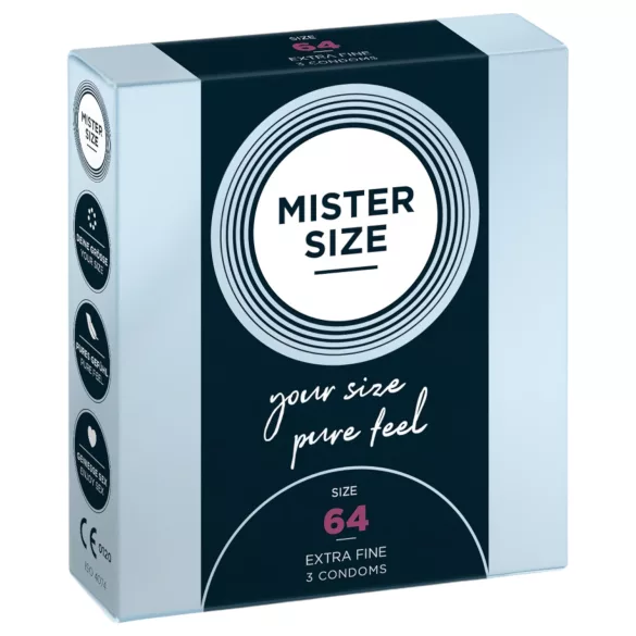 Mister Size - kondom - ekstra tynd - 64mm - 3 stk