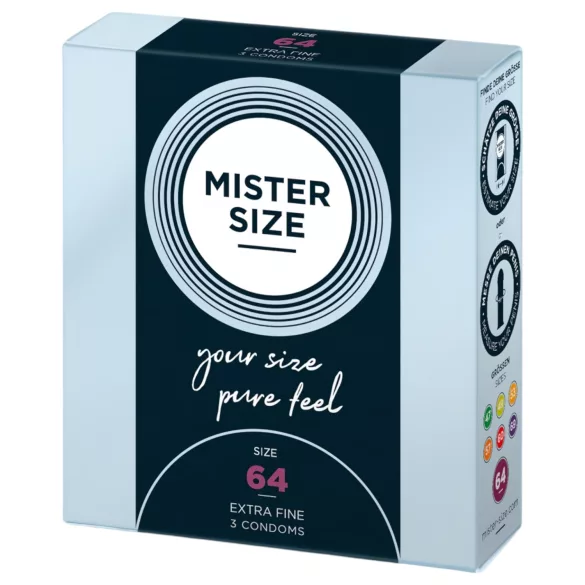 Mister Size - kondom - ekstra tynd - 64mm - 3 stk