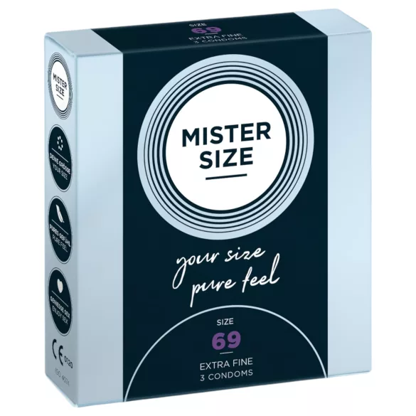 Mister Size - kondom - ekstra tynd - 69mm - 3 stk