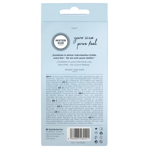 Mister Size - kondom - ekstra tynd - 69mm - 10 stk