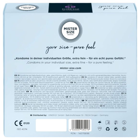 Mister Size - kondom - ekstra tynd - 69mm - 36 stk