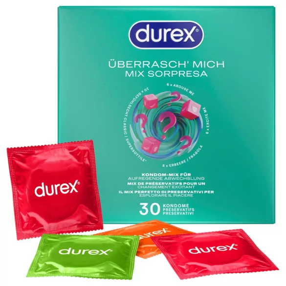 Durex Surprise Me - kondom pakke - blandede typer - 30 stk