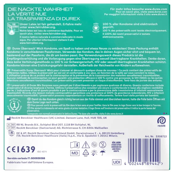 Durex Surprise Me - kondom pakke - blandede typer - 30 stk