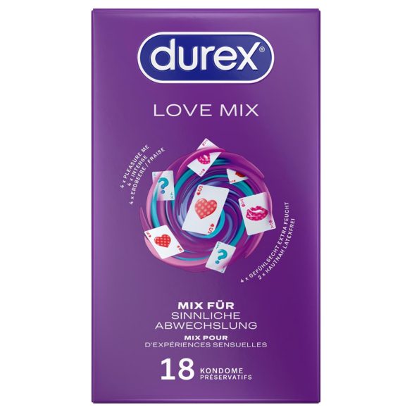 Durex Love Mix - kondompakke - mix assorteret - 18 stk