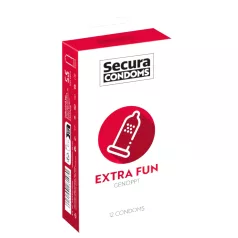 Secura Extra Fun - prikret kondom - 53mm - 12 stk