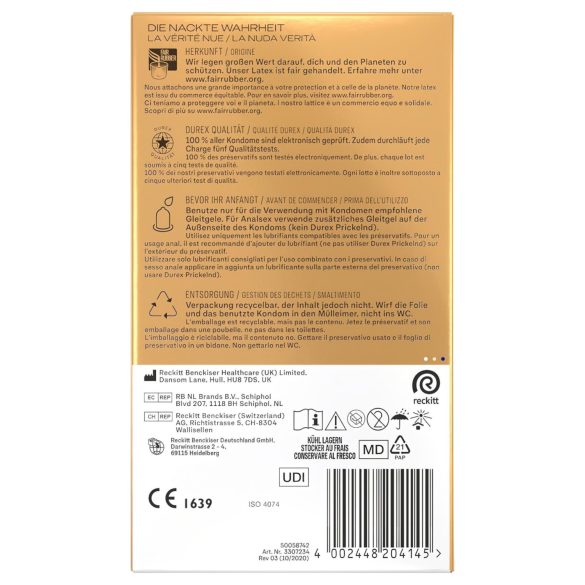 Durex Hautnah - ekstra tynd kondom - 10 stk