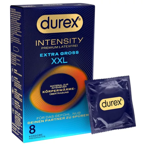 Durex Intensity XXL - latexfri kondom - 8 stk