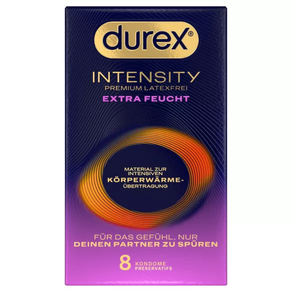 Durex Intensity - ekstra glidemiddel, latexfri kondom (8 stk.)