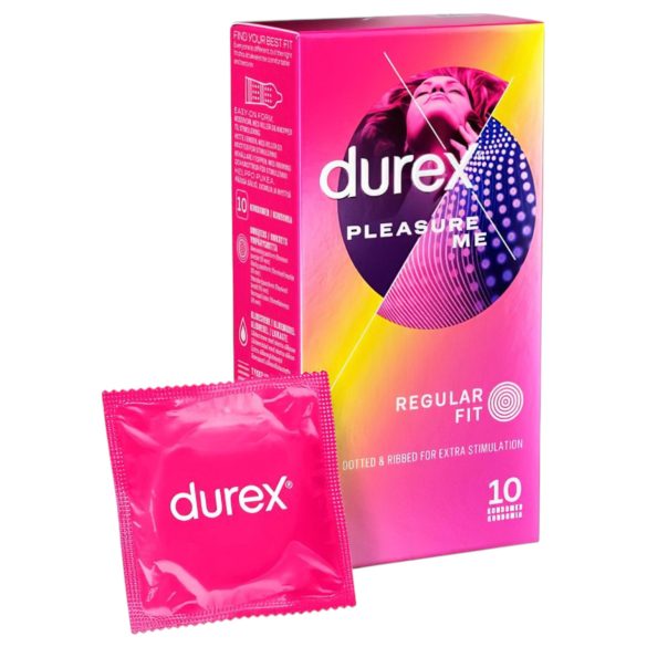 Durex Pleasure Me - rillede-prikkede kondomer (10 stk)