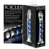 Icicles No. 5 - glasdildo spiral - gennemsigtig/blå