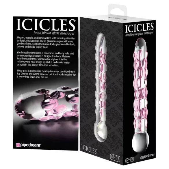 Icicles No. 7 - glasdildo - med perler