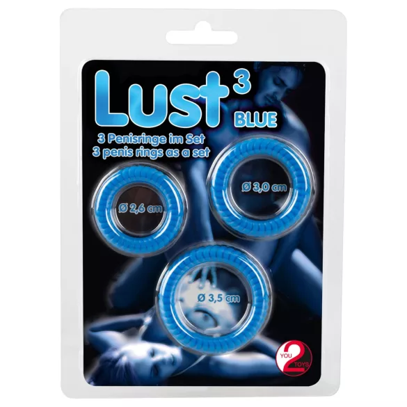 You2Toys - penisring sæt - 3 stk - blå