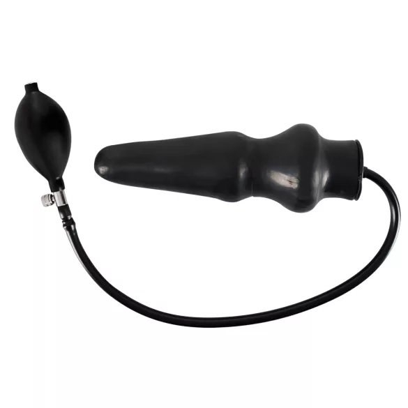 Late X oppustelig stor anal plug (sort)