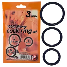 You2Toys - penisring sæt 3 stk - silikone sort
