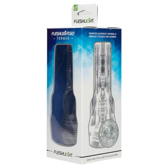 Fleshlight GO Torque - kompakt onanistmasturbator - gennemsigtig