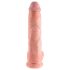 King Cock - dildo med testikler - 25 cm - naturfarvet