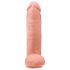 King Cock - dildo med testikler - 30 cm - natur