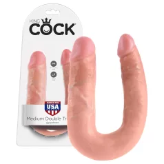 King Cock - dobbelt dildo - medium - natur