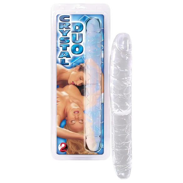 Krystal - dobbelt dildo - glas - 34cm