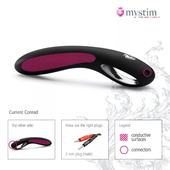 mystim Current Conrad - silikone elektro-dildo