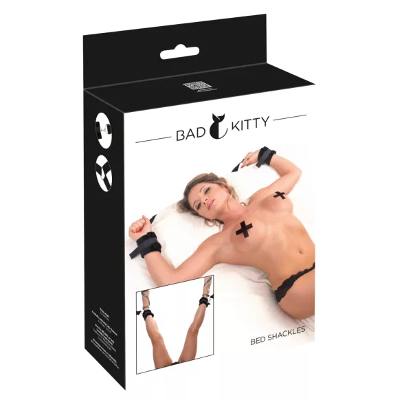Bad Kitty - bondage sæt til seng - plysbetræk - 5 dele