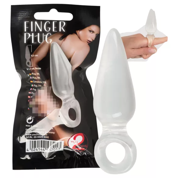 You2Toys - Finger Plug - finger anal plug (gennemsigtig)
