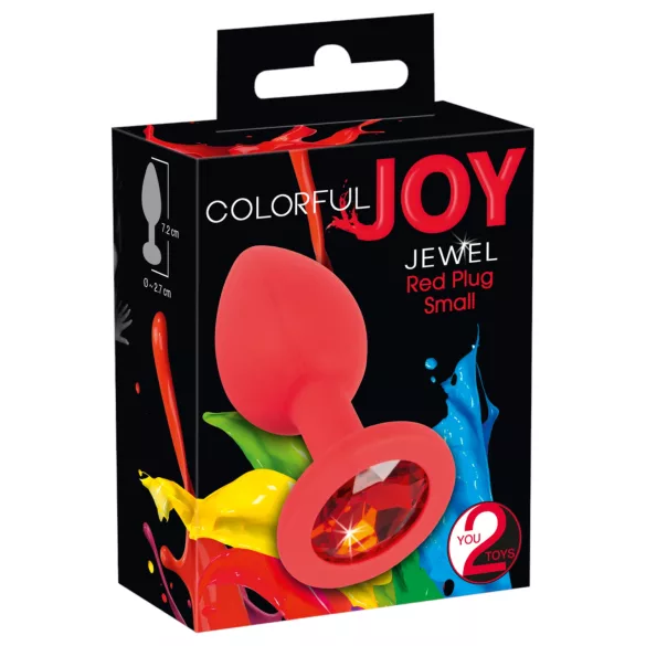 You2Toys - Colorful JOY - silikone anal plug - lille (rød)