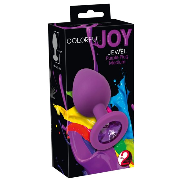 Colorful JOY - analplug - medium - silikone - lilla
