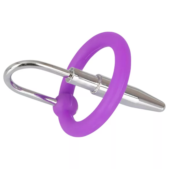 You2Toys - Penisplug - silikone glansring med kegleformet dilator (lilla-sølv)