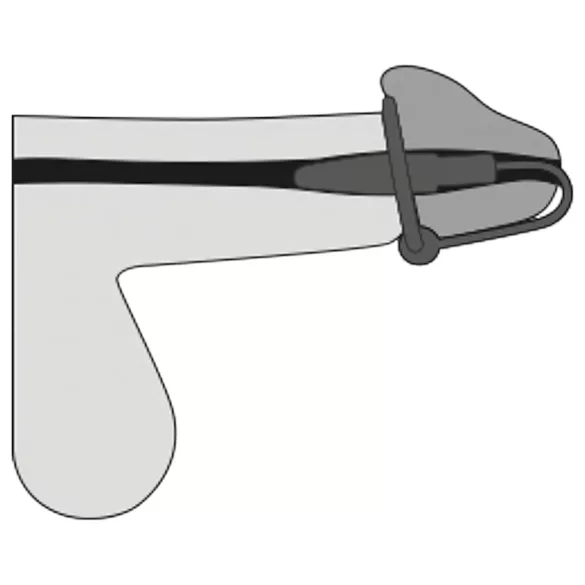 You2Toys - Penisplug - silikone glansring med kegleformet dilator (lilla-sølv)