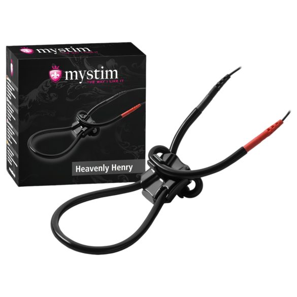 mystim - penisring med elektro stimulation - sort