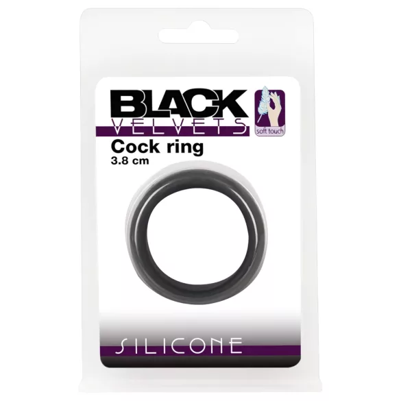 Black Velvets - penisring - tykvægget - 3,8 cm - sort