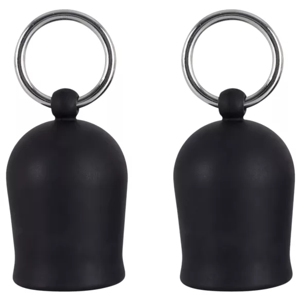 Black Velvets - brystvorte­suger med metalring - sort