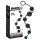 Black Velvets - analdildo med 6 perler (sort)