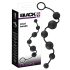 Black Velvets - analdildo med 6 kugler - sort