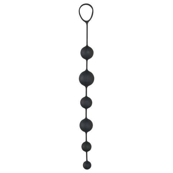 Black Velvets - analdildo med 6 kugler - sort
