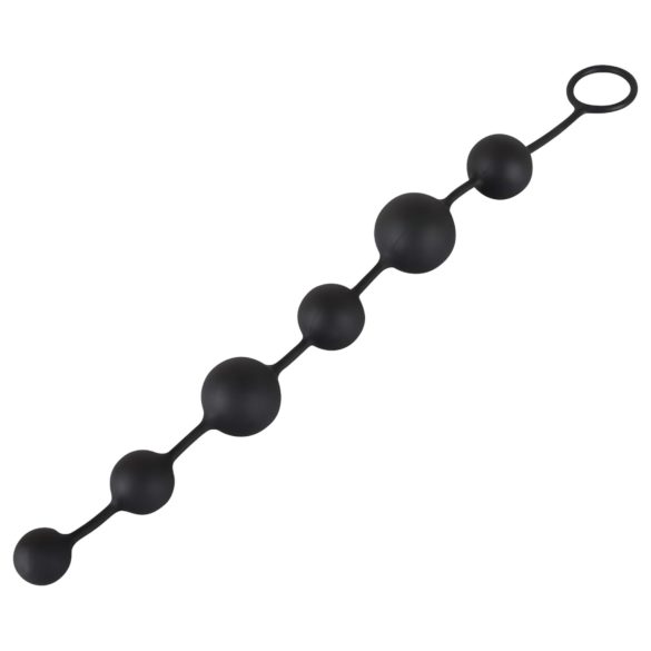 Black Velvets - analdildo med 6 kugler - sort