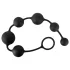 Black Velvets - analdildo med 6 perler (sort)